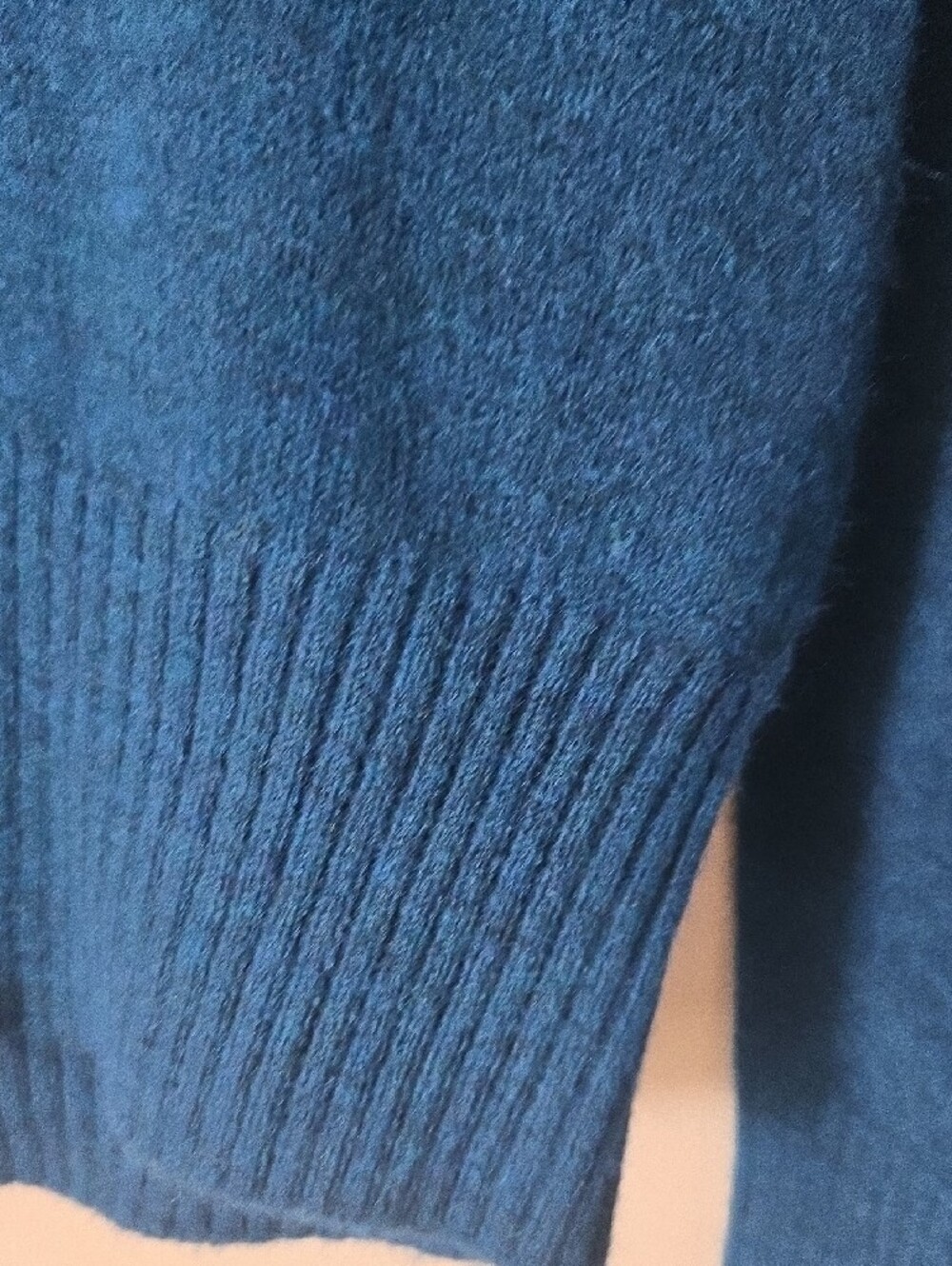 Elan Deep Teal Collared V-Neck Sweater - Picture 5 of 7